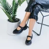 Black Leather Classic Chunky Mary Jane Flats