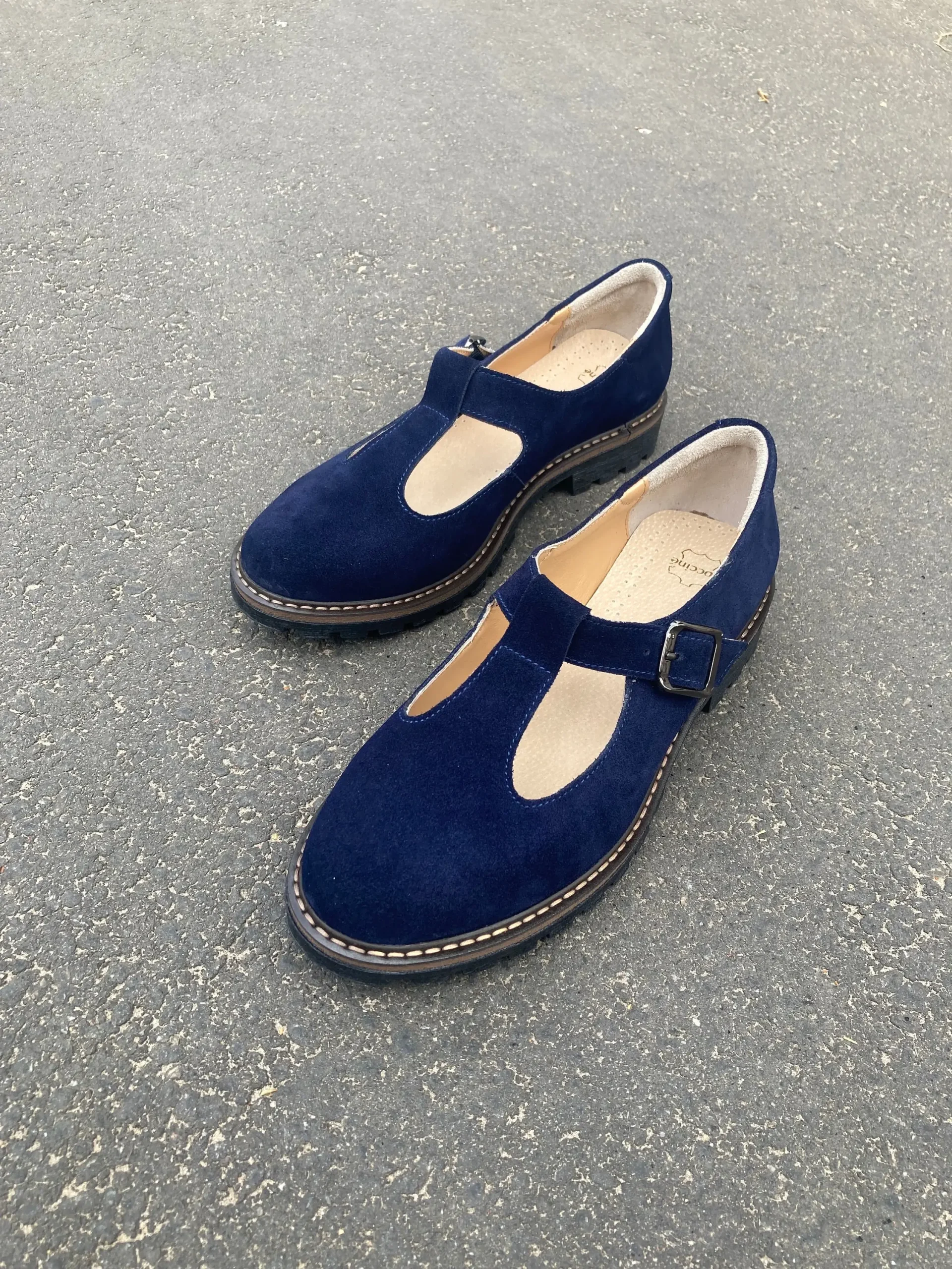 Emerald Suede Mary Jane Leather Shoes Emerald Suede Mary Jane Leather Shoes