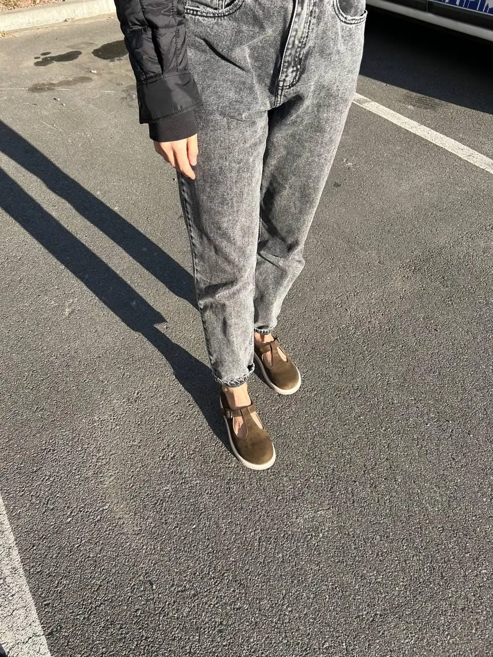 Olive Suede Mary Janes: Wide Toe Box T-strap Flats Olive Suede Mary Janes: Wide Toe Box T-strap Flats