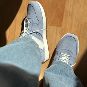Handmade Retro Light Blue Suede Sneakers Women S