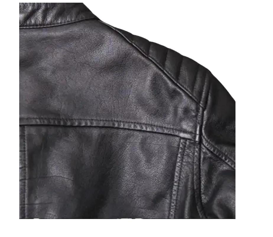 Cafe Racer Sheepskin Leather Jacket: Moto Biker Style Cafe Racer Sheepskin Leather Jacket: Moto Biker Style