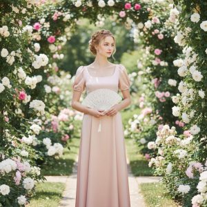 Blush Pink Whisper Puff Sleeve Dress Dreamy Empire